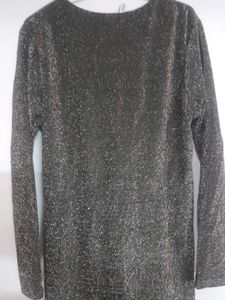 Wine Brown Shimmery Party Wear Bodycon Cinch Dress