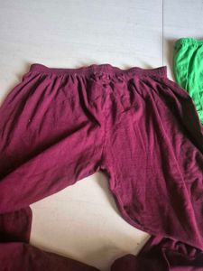 Maroon and Green Leggings