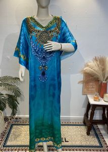 Stunning Blue Kaftan Maxi Dress