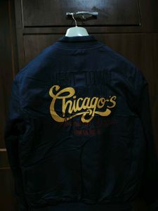 Men's Navy Chicago Bomber Jacket