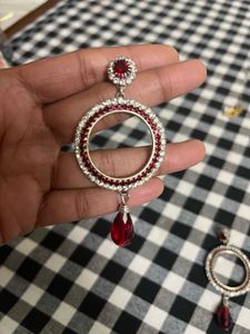 Elegant Red Drop Earrings