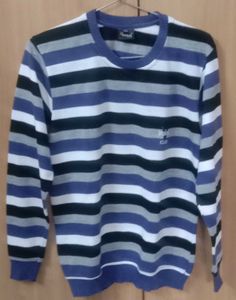 girls Striped Pullover Sweater