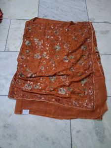 Vintage heavy sequence work saree