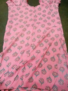 Pink Printed Kurta with Patiala Pants &amp; Dupatta