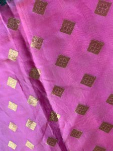 Elegant Pink Saree with green blouse