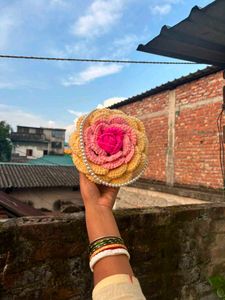 Handmade 3D  Ombre rose bag