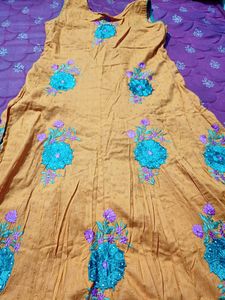 Anarkali Kurta Set, With Full Embroidery Design. More Prettier Than Picture.