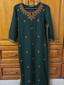Dark Green Kurta