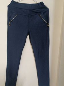 Stylish Grey Pants with Zipper design Pockets