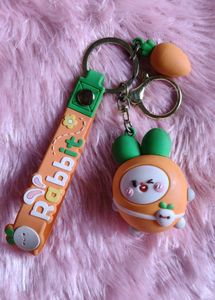 Cute Rabbit Carrot Keychain