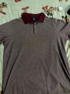 Men's Maroon Heathered Polo Shirt