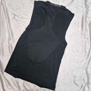 Black Sleeveless Athletic T-Shirt gym workout