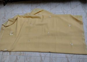 Elegant Yellow Embroidered Saree
