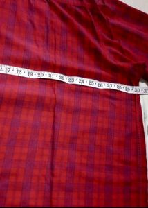 Men's Red Plaid Button-Up Shirt