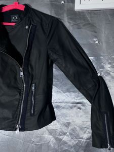 AX  Black Faux Leather Jacket