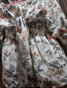 Floral Print Tie-Front Top