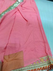 Beautiful Pink Embroidered Saree