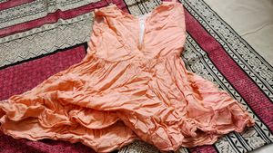 Meesho Peach Dress