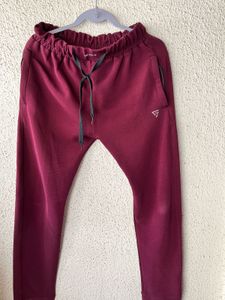Maroon Joggers with Drawstring Waist