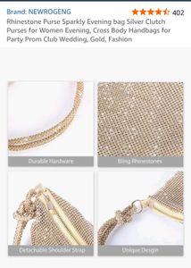 Rhinestone Golden Purse
