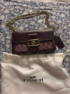 Coach Burgundy Signature Camera Bag