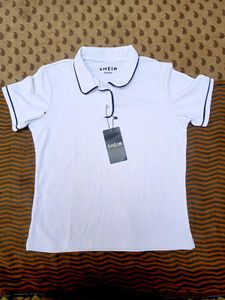 Branded  Polo Shirt with Navy Trim