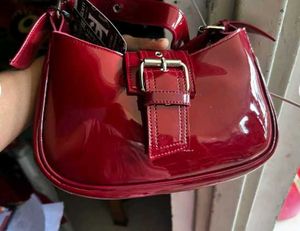 cherry red shoulder bag