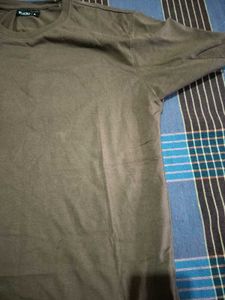 Men's Solid Olive Green T-Shirt