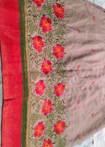 Embroided Women Brown Kurta