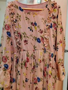 Pink Floral Maxi Dress