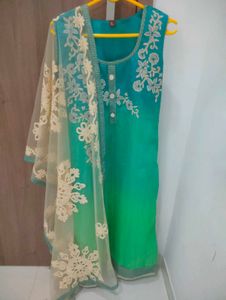 Elegant Teal Green Kurta Set with Dupatta