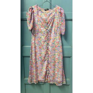 Max Floral printed multicolour A line Midi dress