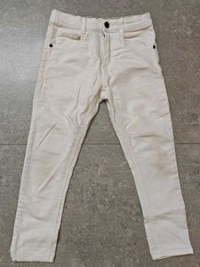 Zara Original White Denim Casual Pants