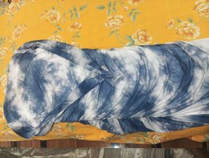 Stylish Tie-Dye Ruched Maxi Dress