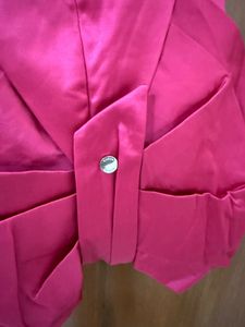 Hot Pink Strapless Bubble party Dress