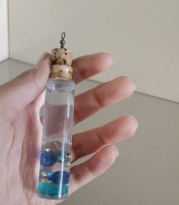 Handmade Beaded Glass Bottle Charm- Customisable