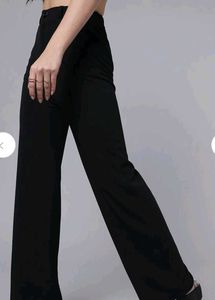 Black Wide Leg Trousers(polyester)