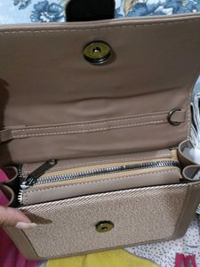 Stylish Beige Tweed Handbag