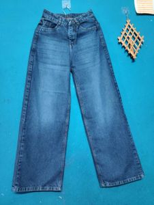 Blue Wide Leg Jeans