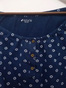 Mavie Blue Girls Top &amp; Red Net Cardigan Size: M