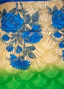 Elegant Green Printed Saree