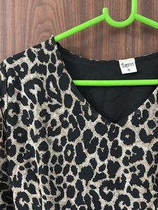 Leopard Print Side Slit Kurti