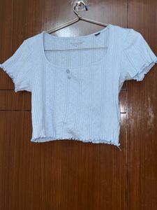 Cute Baby Blue Cropped Top