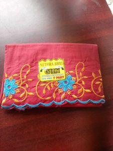 Embroidered Red inskirt 7 parts new