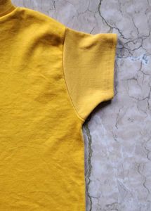 Retro Yellow Mock Neck Sweatshirt
