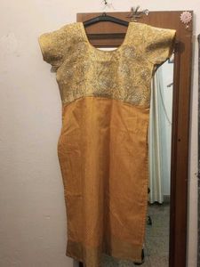 Elegant Gold Kurta with Dupatta
