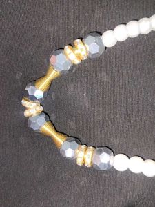Elegant Pearl &amp; Crystal Necklace Set