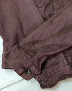 Wine denin jacket