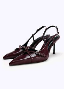 Zara Burgundy Heels