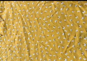 Women's Yellow Floral Tie-Neck Boxy top
